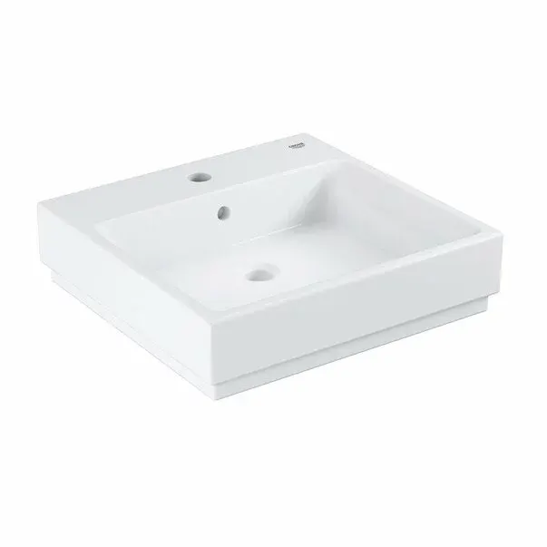 Lavoar Grohe 3947800H, Cube Ceramic, pe blat, 500 x 490, PureGuard, alb
