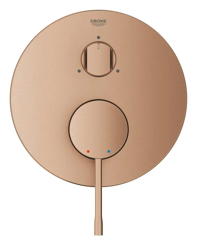 Unitate comanda Grohe 24169DL1, Essence, aparenta, 3 iesiri, diverter, necesita valva, mat, cupru