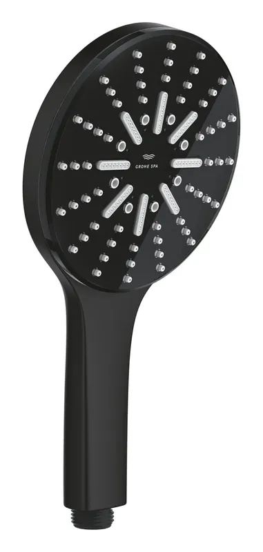 Para de dus Grohe 101676KF00, SPA AQUA, 130 mm, 3 functii, ABS acril, mat, negru