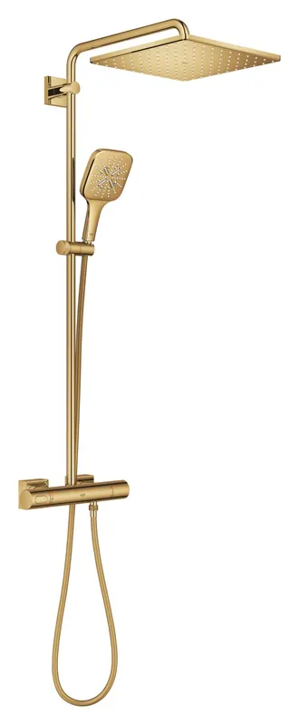 Sistem de dus Grohe 26837GL0, SmartActive Cube, aparent, termostat, 310 mm, 1 functie, lucios, auriu