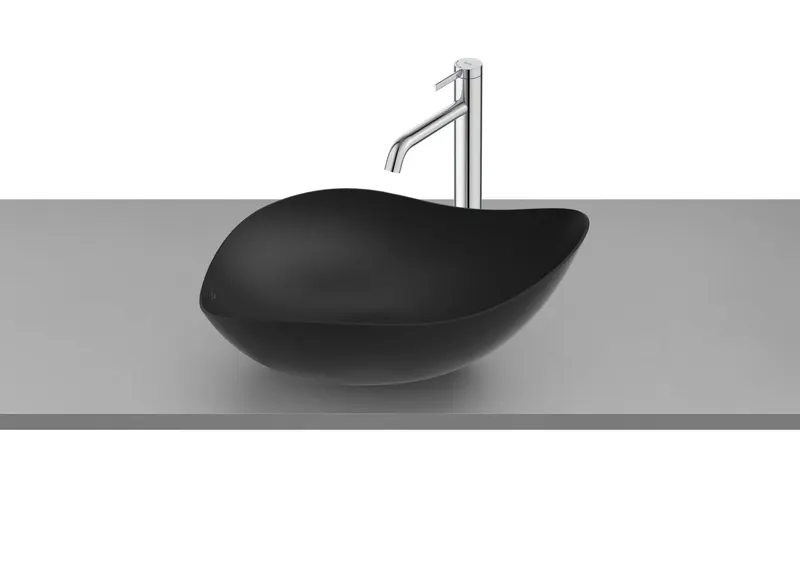Lavoar Roca A327A13080, 550 mm, 380 mm, 180 mm, 1 cuve, suprafata antiaderent, pe blat, fara nr orificii baterie, Negru