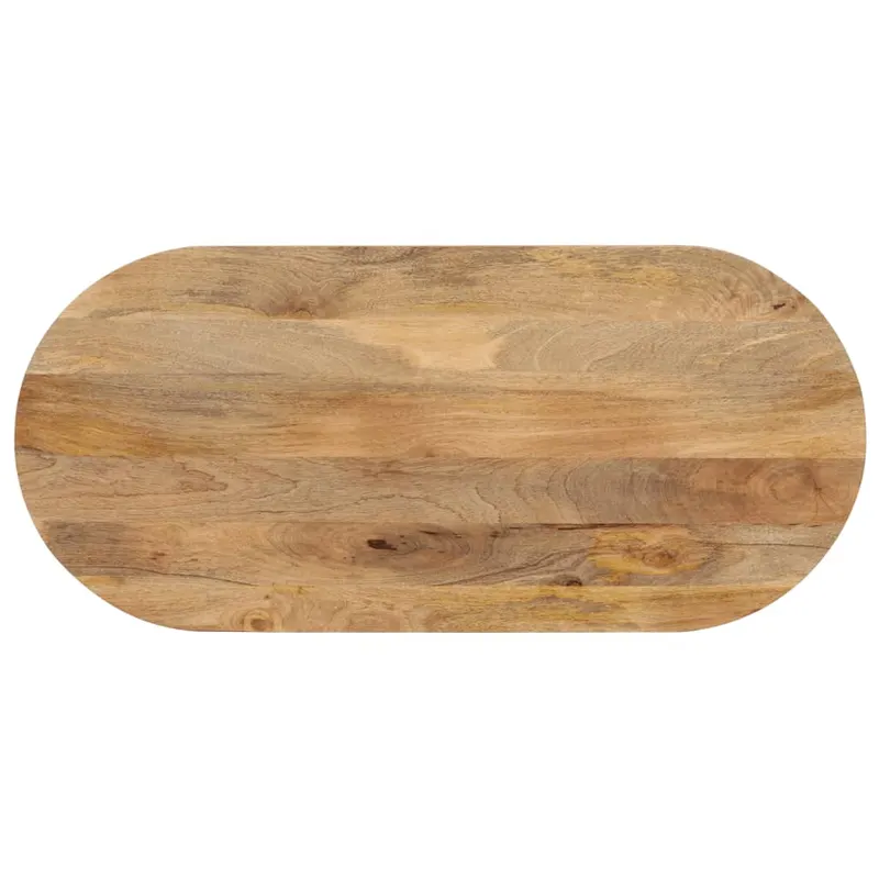 blat de masa oval, 80x40x3,8 cm, lemn masiv de mango