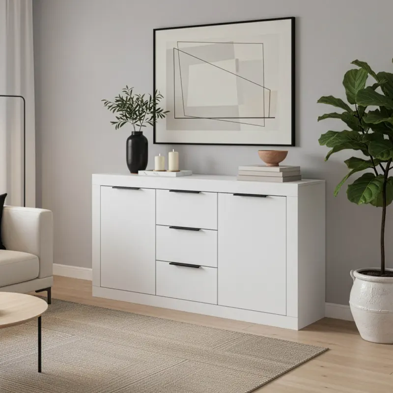 Comoda Doha, Diverse culori, 150x45x80 cm - Alb