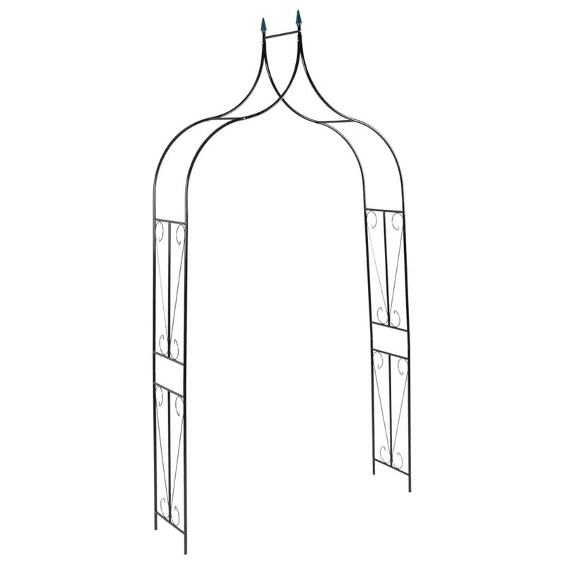 arcada de gradina, verde inchis, 120 x 38 x 258 cm, fier