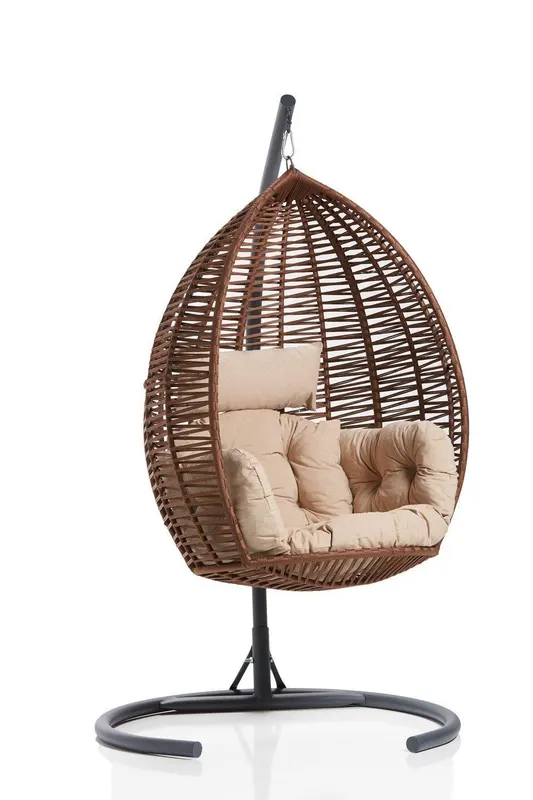 Balansoar de gradina Gulendam , Maro/Bej , 100x132x80 cm - Maro