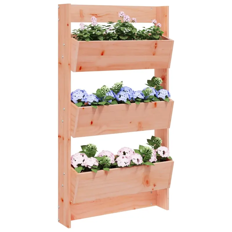 jardiniera de perete cu 3 niveluri 60x18,5x110 cm lemn douglas