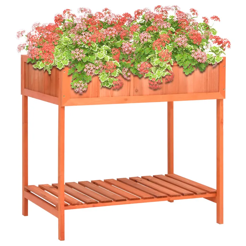 jardiniera plante aromatice, 80x60x80 cm, lemn masiv de brad