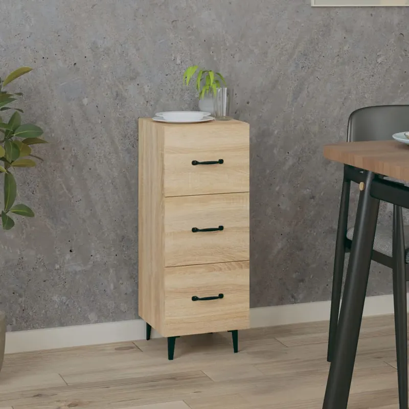servanta, stejar sonoma, 34,5x34x90 cm, lemn compozit