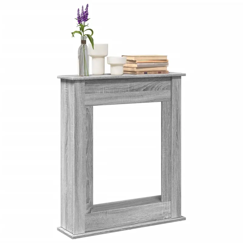 masca de semineu, sonoma gri, 75x20x87,5 cm, lemn prelucrat