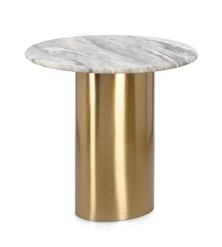 Masuta de cafea CADMUS Ø45x44 CM - Alb/Gold
