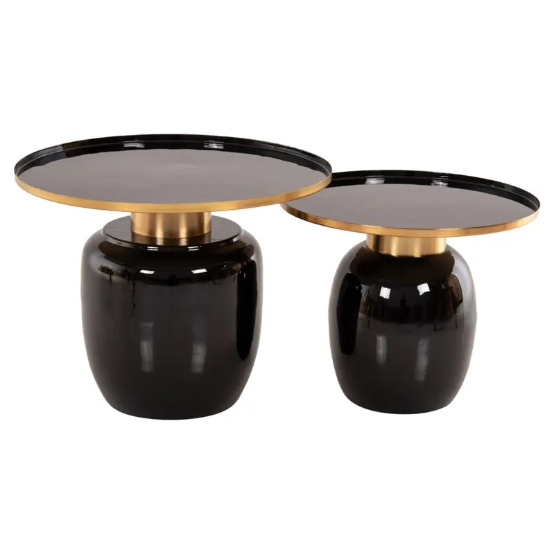 Set 2 masute de cafea KALVIN Ø50x41/60x46 CM
