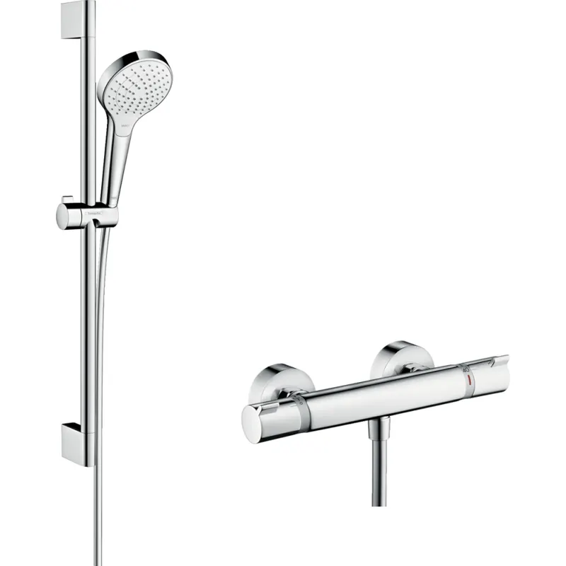 Baterie dus termostatata cu set de dus, culoare crom Hansgrohe Croma Select S 27013400