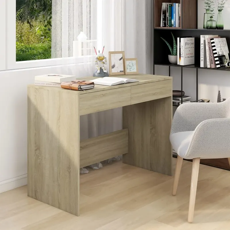 birou, stejar sonoma, 101 x 50 x 76,5 cm, pal