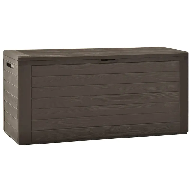 lada de depozitare pentru gradina, maro, 116 x 44 x 55 cm