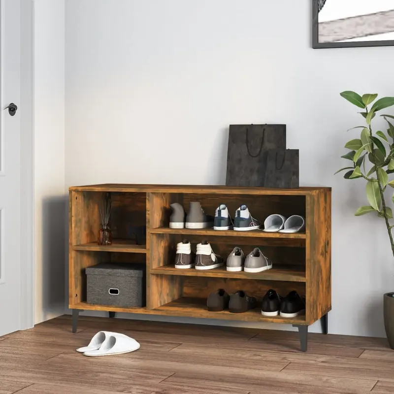 pantofar, stejar fumuriu, 102x36x60 cm, lemn prelucrat