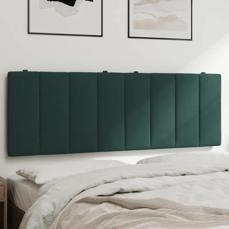 perna tablie de pat, verde, 140 cm, catifea