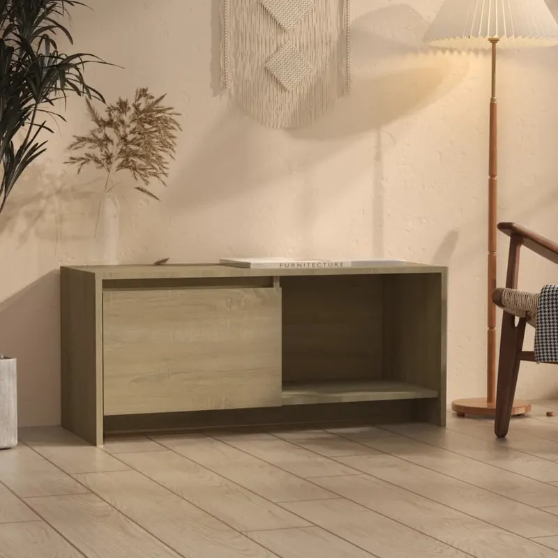 comoda tv, stejar sonoma, 90x35x40 cm, pal