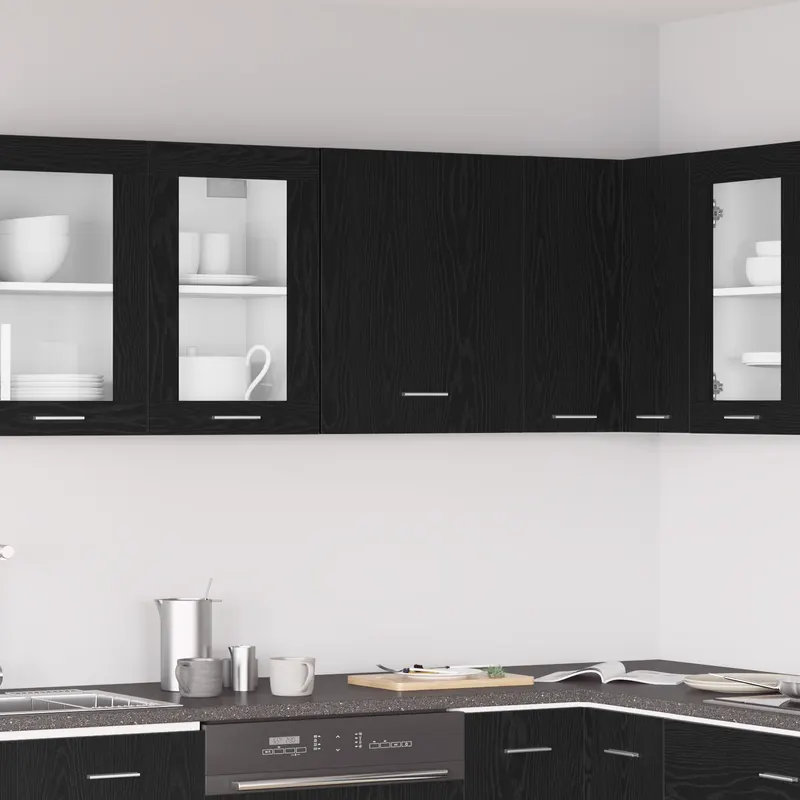 Dulap suspendat din stejar negru 50x31x60 cm din lemn prelucrat