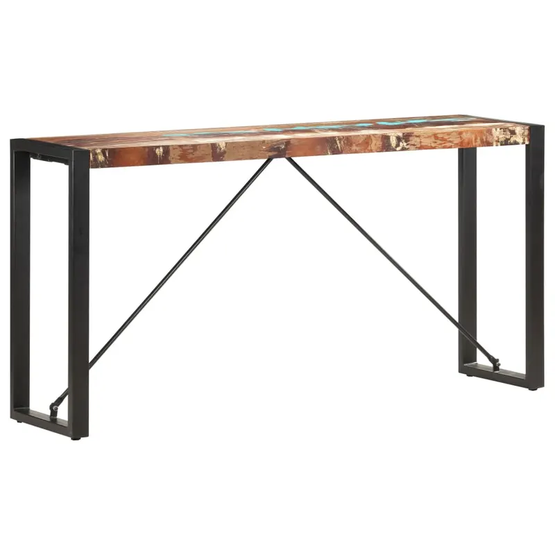 masa consola, 150 x 35 x 76 cm, lemn masiv reciclat