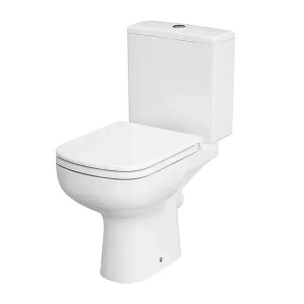 Set vas WC pe pardoseala 574 Cersanit Colour rezervor 010 si capac softclose alb
