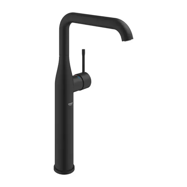 Baterie lavoar Grohe 24170KF1, Essence, 3 8 , marimea XL, monocomanda, pivotanta, fara ventil, mat, negru
