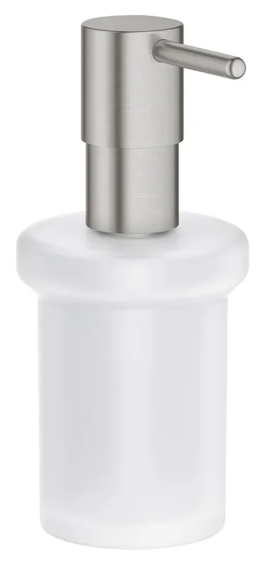 Dozator sapun Grohe 40394DC1, Essentials, pe suport, 160 ml, sticla metal, mat, otel satinat