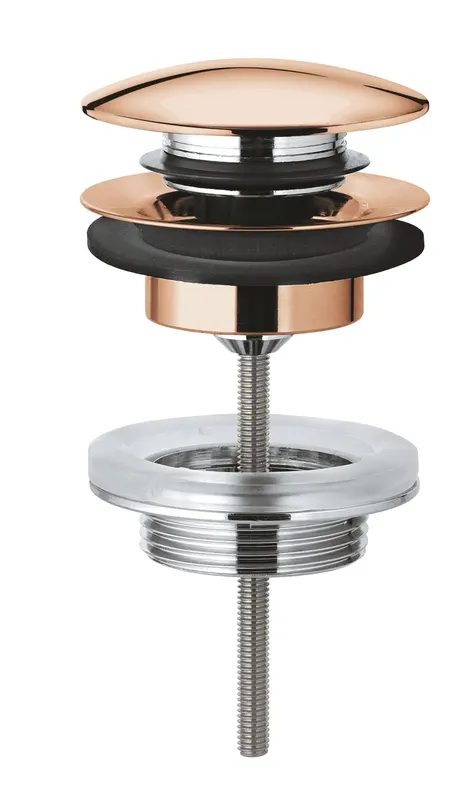 Ventil push to open Grohe 65807DA0, G1 1 4 , lucios, cupru