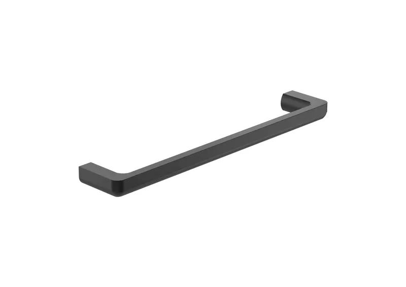 Bara prosop Roca A817029NM0, 450 mm, 70 mm, 2 orificii instalare, 1 rafturi, pe perete, metal, Negru