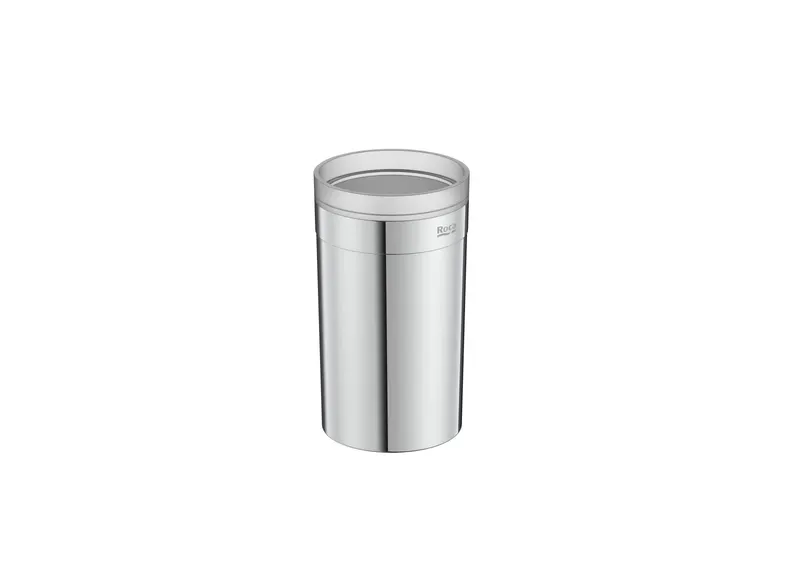 Pahar baie Roca A817895C00, pe blat, plastic, pahar, Crom