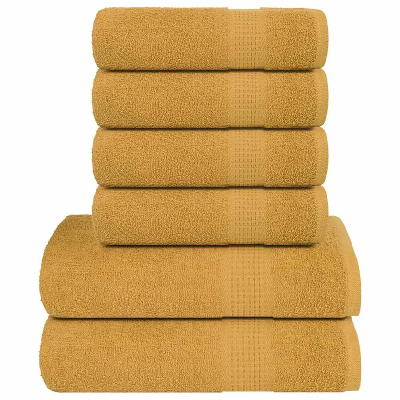 Set prosoape frogn 6 piese, auriu, 360 g/m2