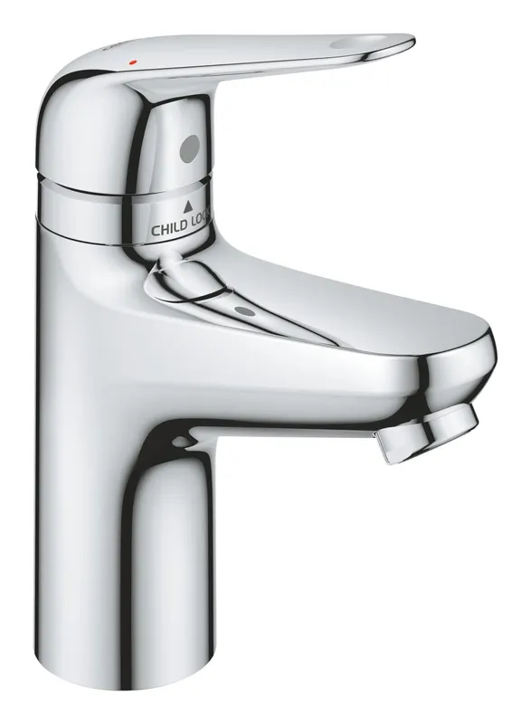 Baterie lavoar Grohe 24319001, Swift, tip comanda monocomanda, tip instalare pe lavoar, marime s, crom