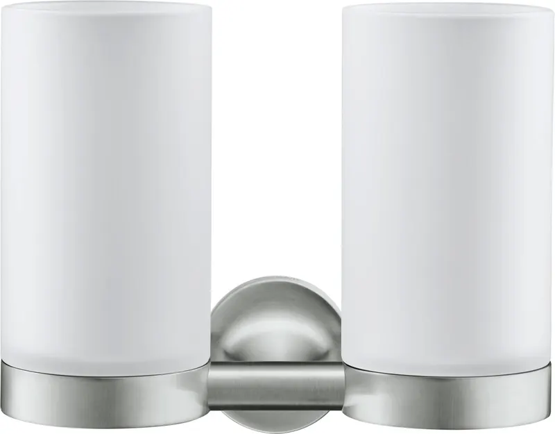 Pahar baie Duravit 0099487000, Starck T, tip instalare pe perete, numar orificii instalare 2, otel satinat