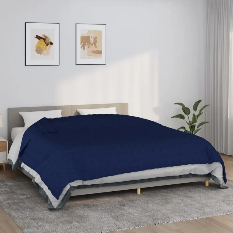 patura cu greutati, albastru, 235x290 cm, 11 kg, textil