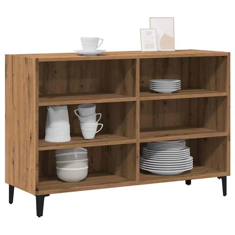 servanta, stejar artizanal, 103,5x35x70 cm, lemn prelucrat