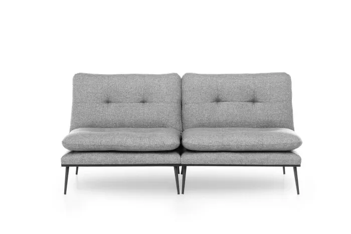 Canapea extensibila MARTIN, 3 locuri, gri, 180x95x95 cm