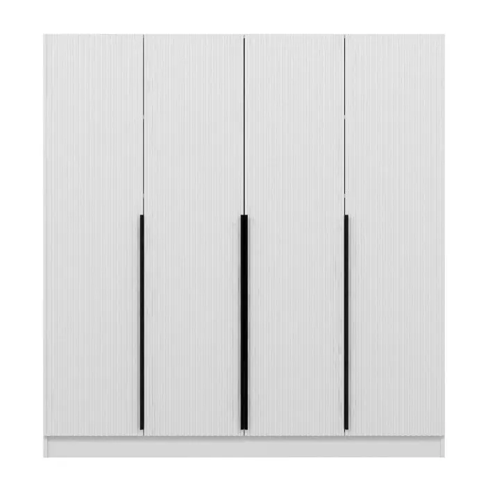 Dulap KALE PLUS, 4 usi, alb, 180x52x210 cm