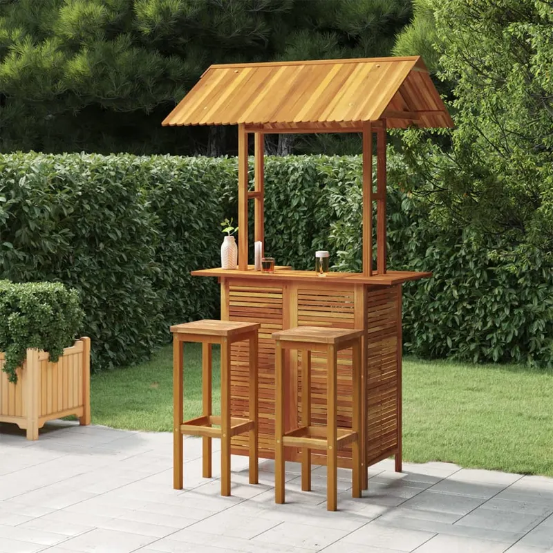 set mobilier de bar de gradina, 3 piese, lemn masiv de acacia