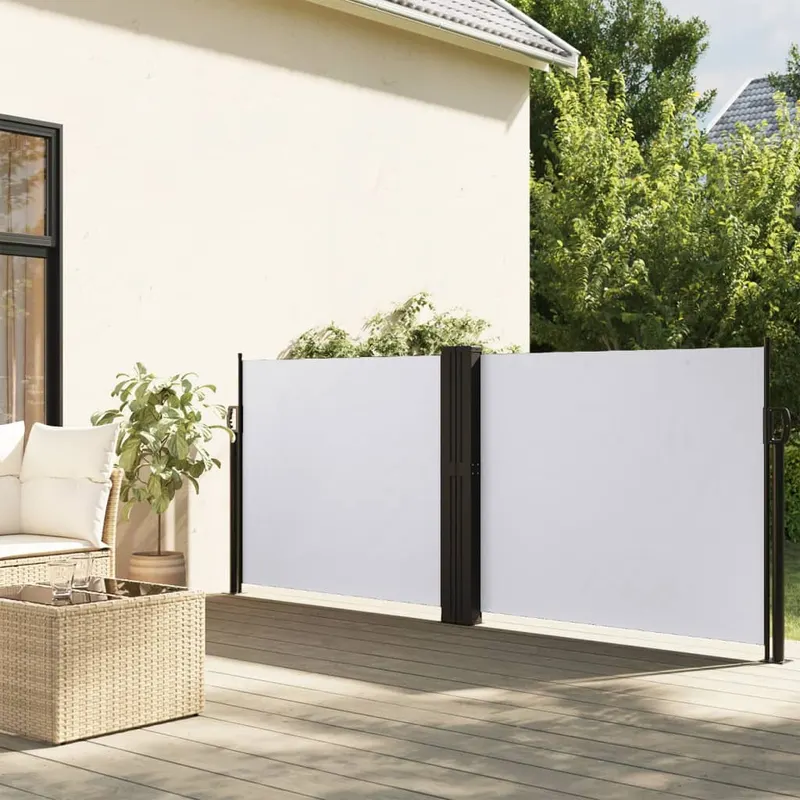 Copertina laterala retractabila, alb, 120 x 1200 cm