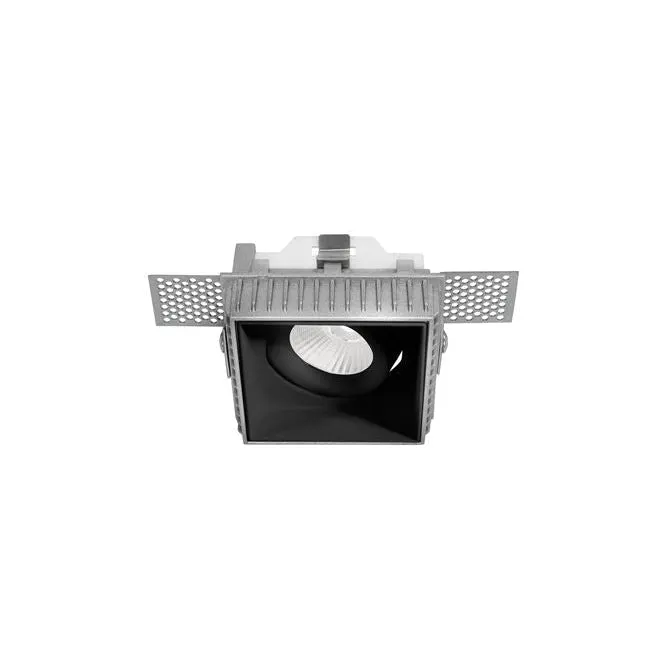 Spot incastrat trimless BRAD SQUARE - Negru