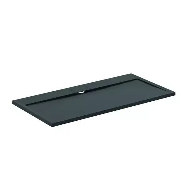 Cadita de dus dreptunghiulara Ideal Standard i.life Ultra Flat S negru intens 140x70 cm