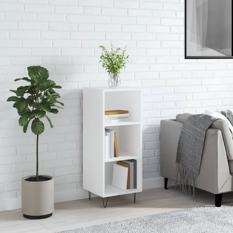 servanta, alb, 34,5x32,5x90 cm, lemn prelucrat