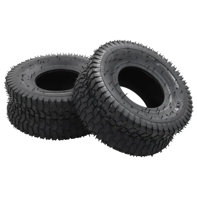 set anvelopa roaba & camera, 4 buc., 15x6.00-6 4pr, cauciuc