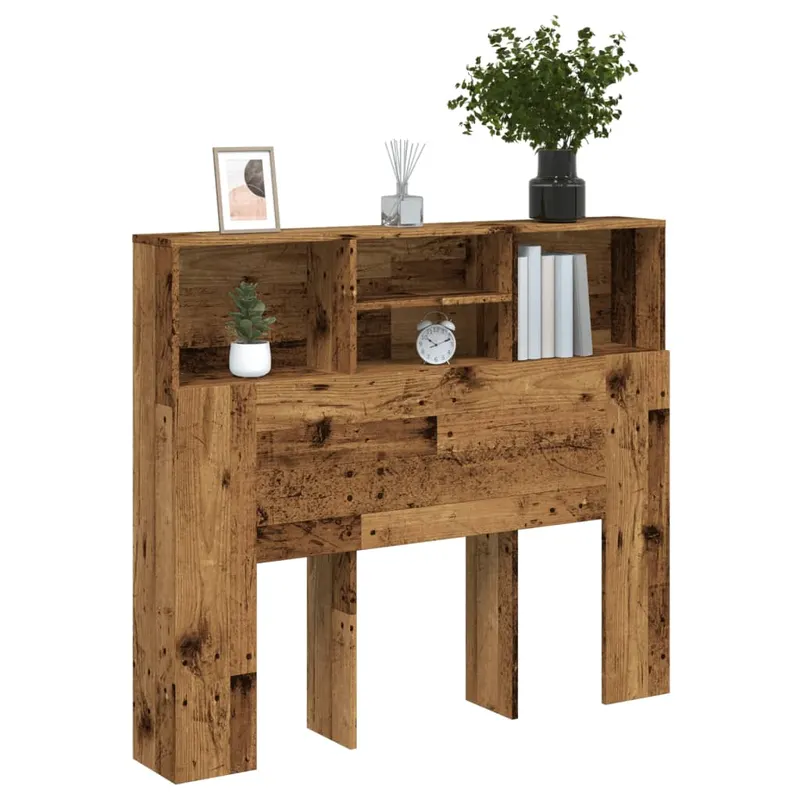 tablie pat cu dulap, lemn vechi 120x19x103,5 cm lemn prelucrat