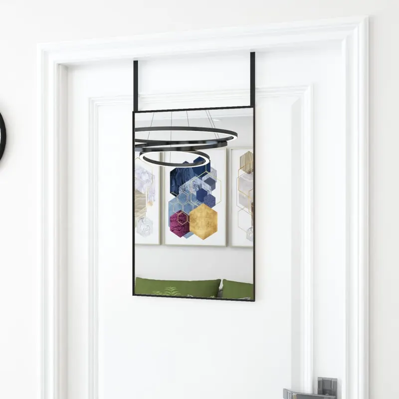 oglinda pentru usa, negru, 40x60 cm, sticla si aluminiu
