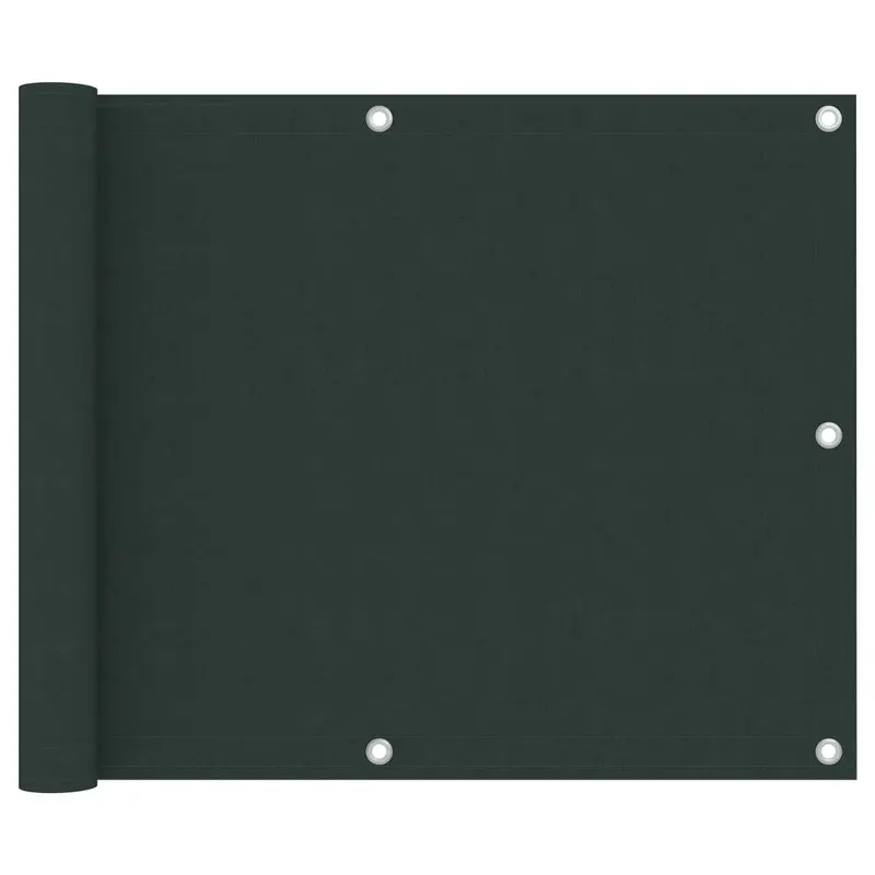 paravan de balcon, verde inchis, 75x600 cm, tesatura oxford