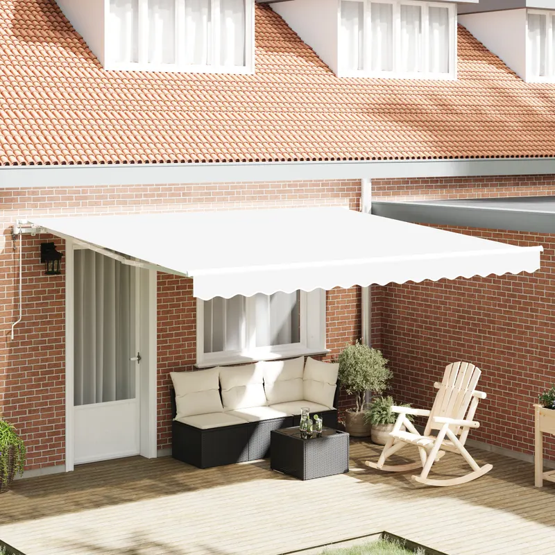marchiza retractabila automata alba 400x300 cm, schimburi pentru marchiza de 4x3 m alba