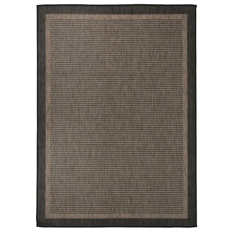 covor de exterior, maro inchis, 200x280 cm, tesatura plata
