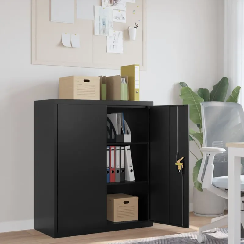 fiset, negru, 90x40x105 cm, otel