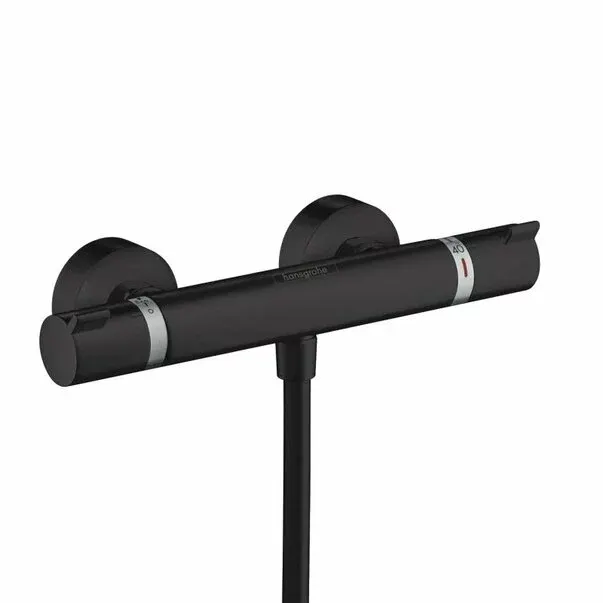 Baterie dus termostatata Hansgrohe Ecostat Comfort negru mat