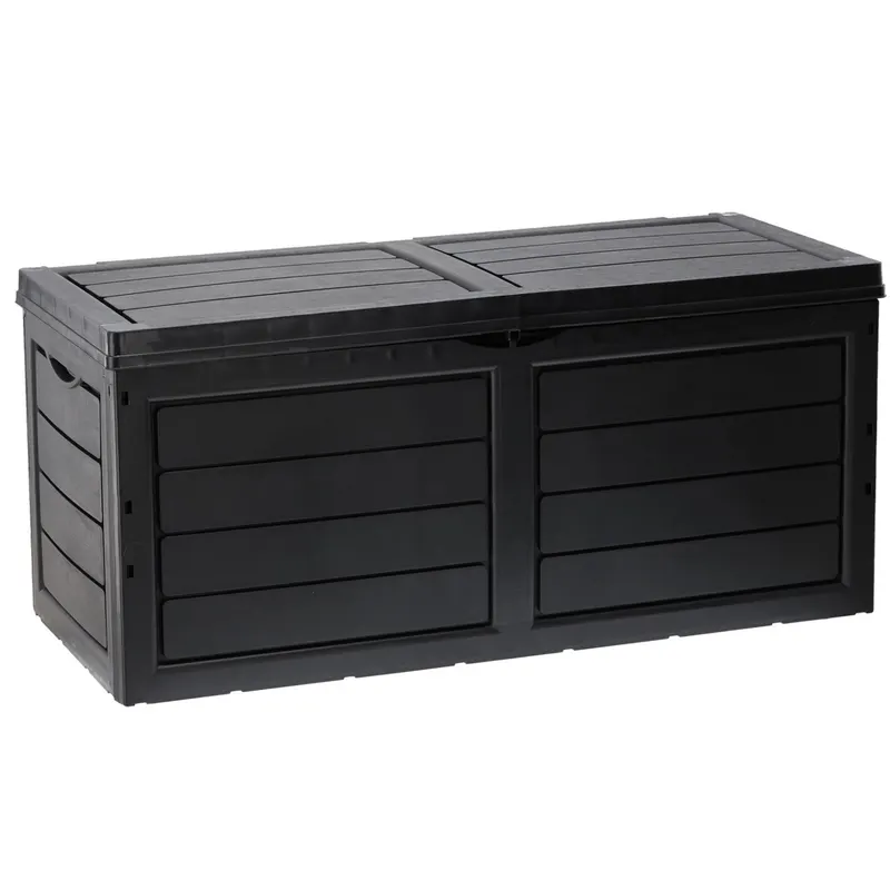 Cutie depozitare gradina 320 l, pentru perne si accesorii, 119x52x53 cm, negru